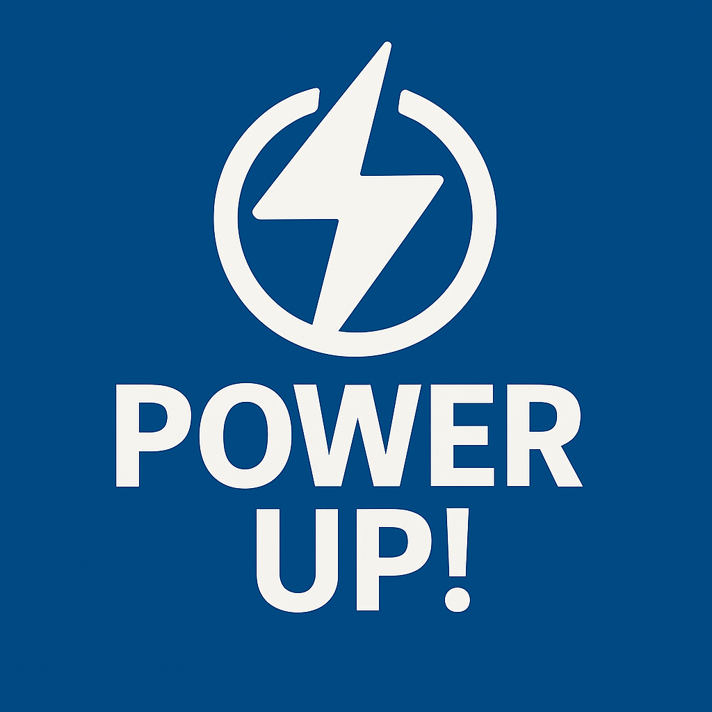 Canva Logo Power Up podcast